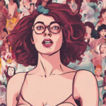 Une femme à lunettes se questionne sur ses partenaires et sa vie